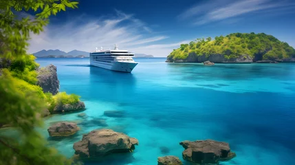 Deurstickers Um cruzeiro navegando por lindas águas © Alexandre