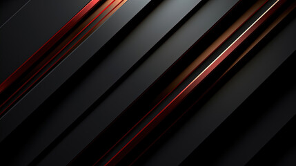 Fototapeta premium Abstract black background with a red striped background