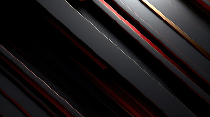 Fototapeta premium Abstract black background with a red striped background