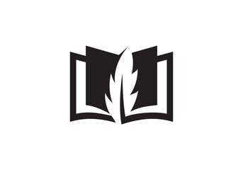 open book signature logo design template
