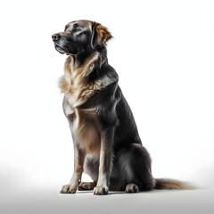 dog on a white isolate background