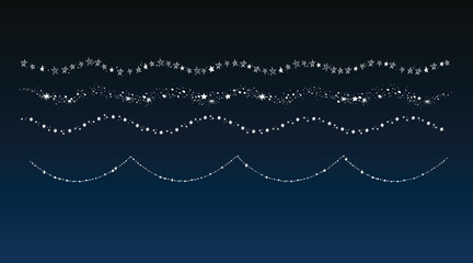 Vector collection of stars for party and celebration decoration elements