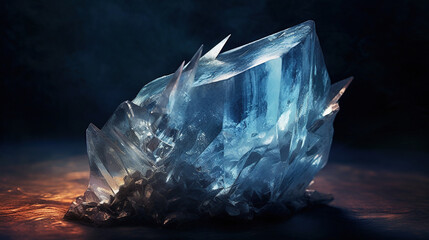 Obraz premium Crystal shard frozen in a block of ice