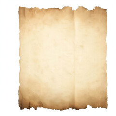 old vintage paper isolate on white background.Generative AI.