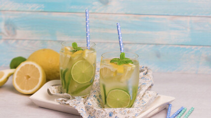 Summer citrus fruits drink