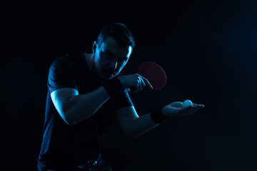 Table tennis player cover. Ping pong. Download a photo of a table tennis player for a tennis racket...