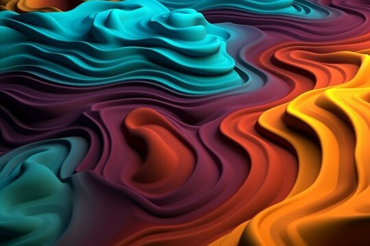 Luxurious abstract creative volumetric background. AI generated, human enhanced