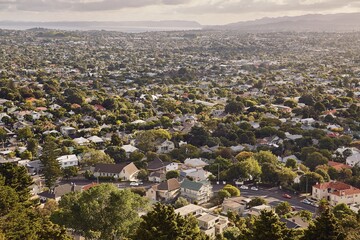 Auckland city panorama at the suburbs