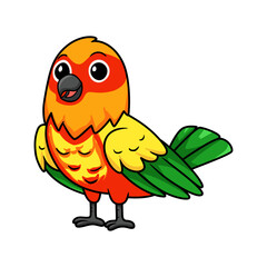 692 [CoCute yellow and green parrot lovebird cartoonnverted]
