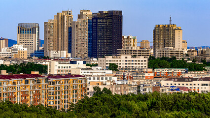 Fototapeta premium Cityscape of Changchun, China in summer