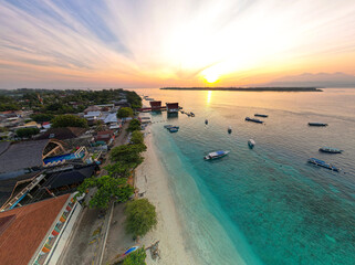 Gili Trawangan with turquoise water
