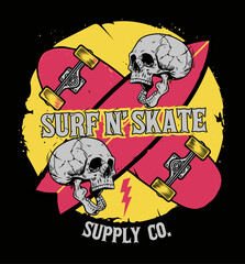 skull and crossbones suef and skate 