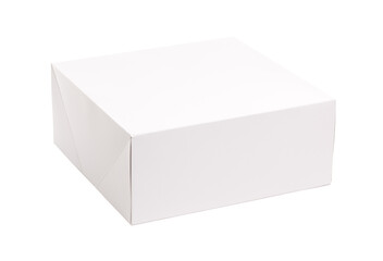 Blank White Box Mock Up Isolated - Transparent PNG.