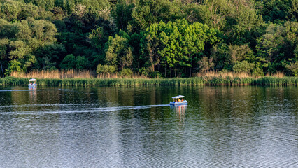 The scenery of Nanhu Park in Changchun, China in summer