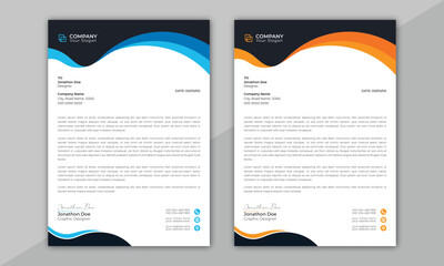 Modern Creative & Clean business style letterhead bundle. Modern and minimalist Company business
letterhead template. Clean and professional corporate company business letterhead design. Letterhead