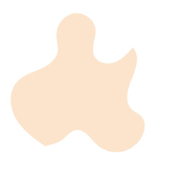 Cream Beige Abstract Shape Blob 