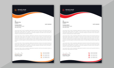 Modern Creative & Clean business style letterhead bundle. Modern and minimalist Company business
letterhead template. Clean and professional corporate company business letterhead design. Letterhead
