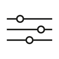 Filter control settings. Vector illustration. Stock image.