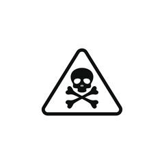 Toxic hazard caution warning symbol design vector