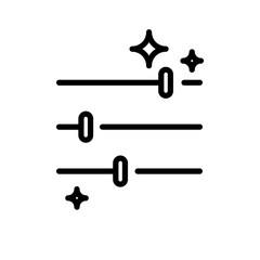 Filter e-commerce icon with black outline style. color, balance, dirty, retro, car, old, texture. Vector Illustration