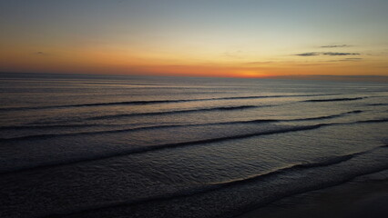 Fototapeta na wymiar horizon sunset or sunrise, costa rica