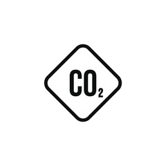 Carbon dioxide caution warning symbol design vector