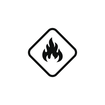 Highly flammable caution warning symbol design vector