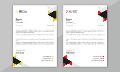 Abstract Corporate Business Style Letterhead Design Vector Template. Clean and professional corporate company
business letterhead template design with color variation bundle. Letterhead design
