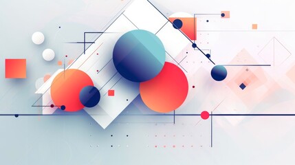 Scientific future technology. Abstract geometric for business presentation. flyer, poster, network technology communication background, Generative AI illustration