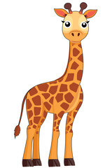 Obraz premium giraffe flat cartoon style, zoo logo