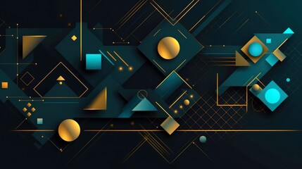 Scientific future technology. Abstract geometric for business presentation. flyer, poster, network technology communication background, Generative AI illustration