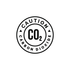 Carbon dioxide caution warning symbol design vector