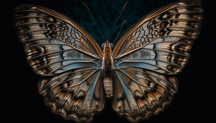 The vibrant colors of the butterfly wings display natural beauty generated by AI