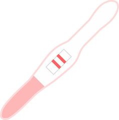 Positive Pregnancy test pack vector illustration. Fit for woman fertility education. © hidung