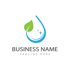 Water drop illustration logo vector design