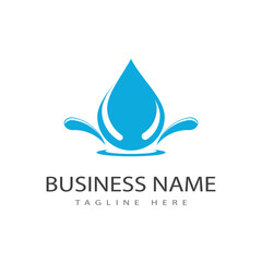 Water drop illustration logo vector design