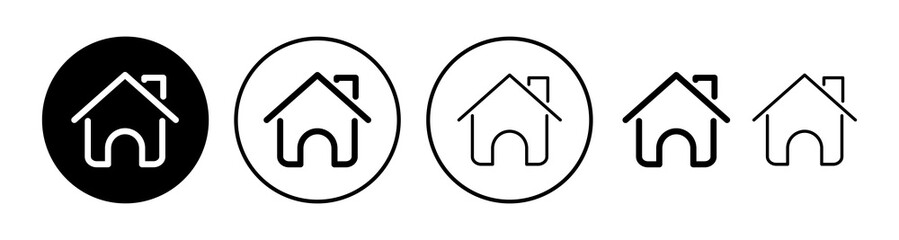 Home icon vector. House vector icon