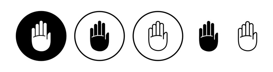 Obraz premium Hand icon vector. hand symbols. palm