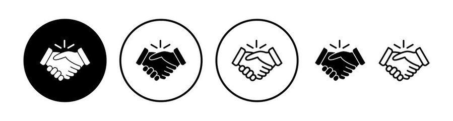 Hand shake icon vector. business handshake. contract agreement. partnership