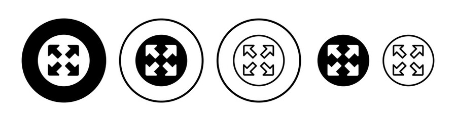 Fullscreen icon vector. expand fullscreen icon