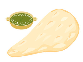 ナンとほうれんそうカレーのセット