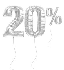 20 Percent Discount Silver Number