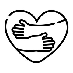 hug Line Icon