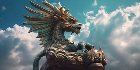 Photo sur Plexiglas Lieu de culte quetzalcoatl statue