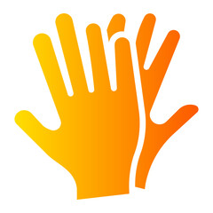 Obraz premium high five Gradient icon