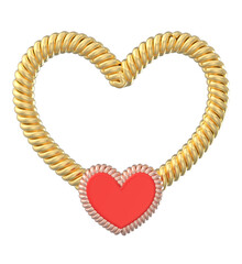 3d heart render isolated for valentine