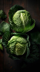Obraz premium washed cabbage background