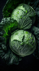 Fototapeta premium washed cabbage background