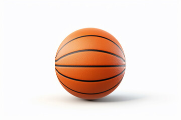 Fototapeta premium Basketball ball on a white background. Basketball sports equipment. Ai generative.