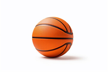 Basketball ball on a white background. Basketball sports equipment. Ai generative.